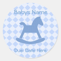 Collection de bébé autocollant rond