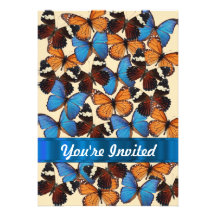 Collection de papillon invitation personnalisée