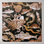 COLLECTION DE POMPEII/OCÉAN - SCÈNE DE VIE MARINE AFFICHE