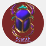 Collection ÉGYPTIENNE de SCARABÉE de SCARABÉE Autocollants Ronds