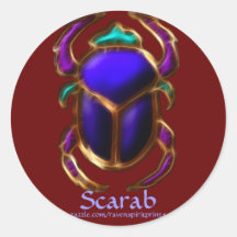 Collection ÉGYPTIENNE de SCARABÉE de SCARABÉE Autocollants Ronds