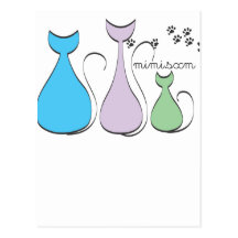 Collection Les Trois Chats de mimi.sxm Cartes Postales