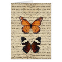 Collection vintage de papillons cartes de vœux