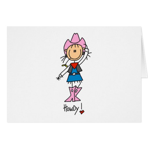 Collez la figure cow-girl dans le chapeau/cartes d