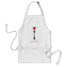 Collez une fourchette dans mon tablier de coeur