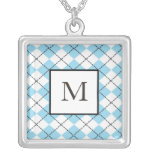 Collier à motifs de losanges de monogramme