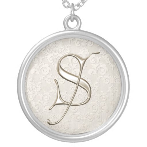 Collier argenté de monogramme - lettre S