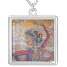 Collier "Bailaora " de danseur de flamenco