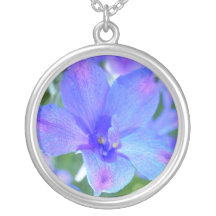 Collier bleu de fleur