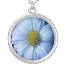 Collier bleu de fleur