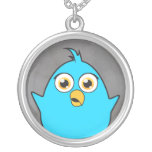 Collier bleu d'oiseau