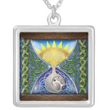 Collier celtique de pendentif de sablier