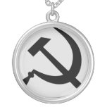 Collier communiste de marteau et de faucille (gris