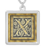Collier complexe de la lettre X de monogramme de G