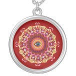 Collier cosmique psychédélique de mandala d'oeil