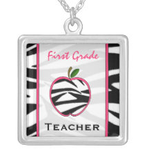 Collier d'Apple d'impression de zèbre de professeu