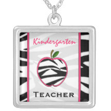 Collier d'Apple d'impression de zèbre d'institutri