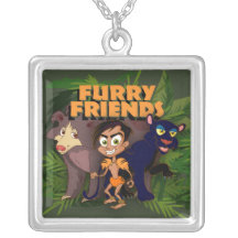 Collier d'argent sterling de Book™ de jungle
