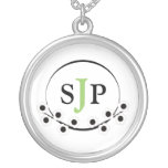 Collier d'argent sterling de monogramme