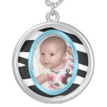 Collier d'argent sterling de photo d'impression de