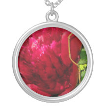 Collier d'argent sterling de tulipe de pivoine