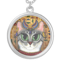 Collier d'art de chat de Bastet d'Egyptienne de dé