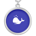 Collier de baleine de Glow_White-on-Blue d'océan