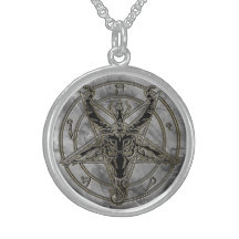 Collier de Baphomet d'or et de marbre