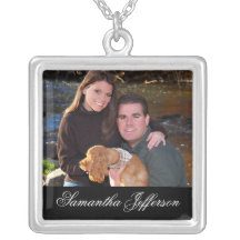 Collier de cadeau de photo - message avec la photo