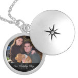 Collier de cadeau de photo - monogramme + Texte fa