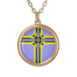 Collier de croix de résurrection de fractale