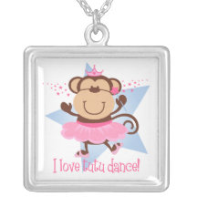 Collier de danse de tutu d'amour de singe