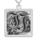 Collier de la lettre Y de calligraphie