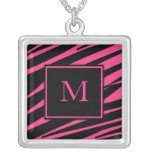 Collier de monogramme de zèbre de roses indien