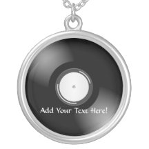 Collier de musique personnalisé par disque vinyle 