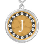 Collier de pendentif de la lettre J de monogramme