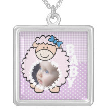 Collier de photo d'agneau de bébé