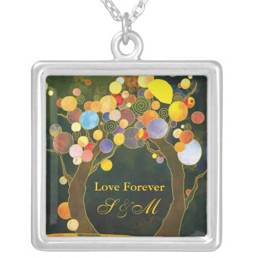 Collier de promesse de souvenir de mariage "d'arbr