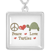 Collier de tortues d'amour de paix