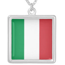 Collier élégant avec le drapeau de l'Italie