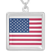 Collier élégant avec le drapeau des Etats-Unis