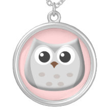 Collier gris de hibou