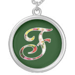 Collier initial de monogramme de F