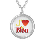 Collier "J'aime BLOU"