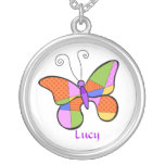 Collier lunatique de papillon de cubisme
