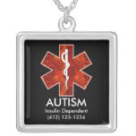 Collier médical   d'autisme : Personnalisable