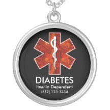 Collier médical d'identification de diabète - pers