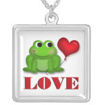 Collier mignon d'AMOUR de ballon de coeur de Frogg