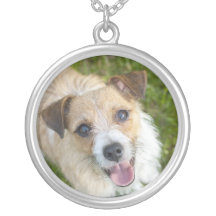 Collier mignon d'argent de chien de terrier de Jac