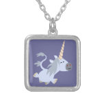 Collier mignon de licorne de bande dessinée de tro colliers